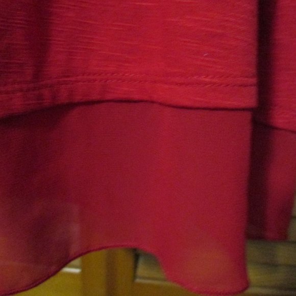 Style & Co. Top red lightweight feminine, stretchy, flowy pullover size 2x - Picture 4 of 8